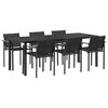 vidaXL Juego de muebles de exterior 7 pcs Negro y Antracita Textileno