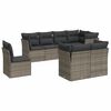 vidaXL Set de sof&aacute;s de jard&iacute;n 8 pzas y cojines rat&aacute;n sint&eacute;tico gris
