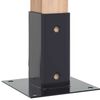 vidaXL Bases para postes cuadradas 4 uds. Antracita 61x61 mm
