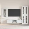 vidaXL Conjunto de mueble de TV FLORIN brillante Madera de ingenier&iacute;a