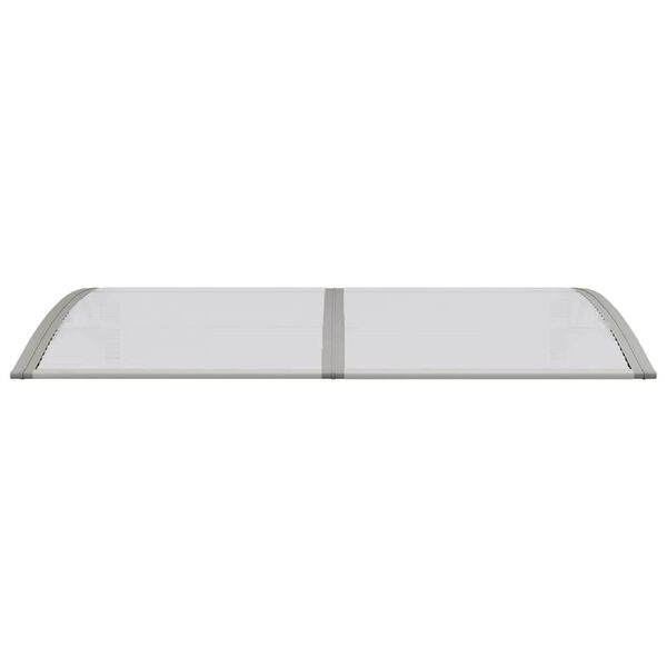 vidaXL Marquesina de puerta policarbonato gris 150x75 cm