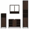 vidaXL Set de muebles baño 4 pzas madera contrachapada roble marrón