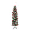 vidaXL Árbol Navideño Artificial Delgado con 150 LED verde y 150 cm