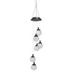 HI L&aacute;mpara LED solar decorativa vidrio craquelado 6 bombillas