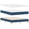 vidaXL Cama tipo Box Spring con colch&oacute;n Azul 140 x 190 cm tela