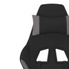 vidaXL Silla gaming de masaje con reposapi&eacute;s tela negro y gris claro