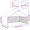 vidaXL Caseta para perros de exterior con cubierta 3x2x1,9 m de acero galvanizado