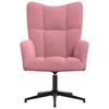 vidaXL Sill&oacute;n de relax de terciopelo rosa