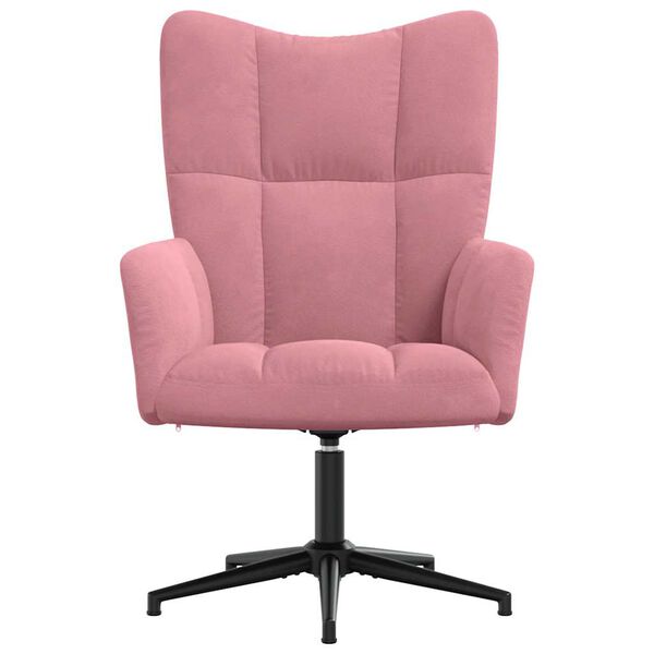 vidaXL Sill&oacute;n de relax de terciopelo rosa