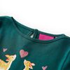 Camiseta infantil de manga larga verde oscuro 92