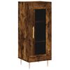 vidaXL Aparador madera de ingenier&iacute;a roble ahumado 34,5x34x90 cm