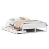 vidaXL Estructura de cama sin colch&oacute;n madera de pino blanca 140x200 cm