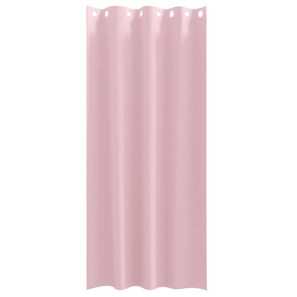 vidaXL Cortinas Opacas con Anillas 2 pcs Rosa Beb&eacute; 260 x 140 cm