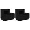 vidaXL Mesitas de noche 2 uds madera maciza de pino negro 60x34x51 cm
