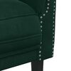 vidaXL Sill&oacute;n de terciopelo verde oscuro