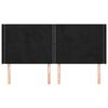 vidaXL Cabecero con orejas de terciopelo negro 163x16x118/128 cm
