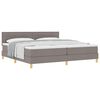 vidaXL Cama tipo Box Spring con coj&iacute;n Manual Taup&eacute; 200 x 200 cm tela