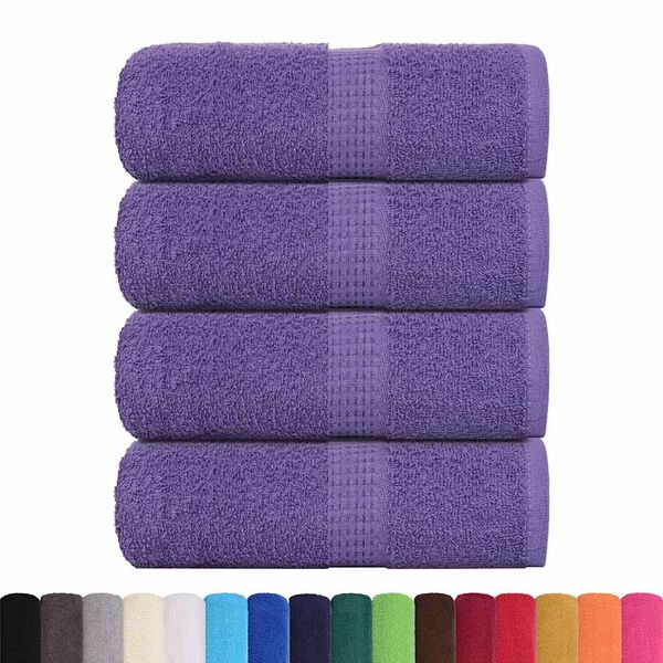 vidaXL Toallas de invitados FROGN 4 uds morado 30x50 cm 360 g/m&sup2;