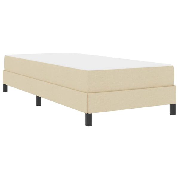 vidaXL Cama tipo Box Spring con colchón Crema 80 x 200 cm tela