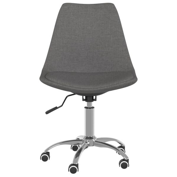 vidaXL Silla de oficina giratoria tela gris oscuro