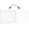 vidaXL Puerta para perros plegable de 2 paneles, madera de &aacute;lamo, blanca, 160 cm
