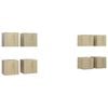vidaXL Muebles de pared para TV 8 uds color roble Sonoma 30,5x30x30cm