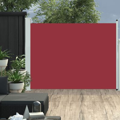 vidaXL Toldo lateral retráctil para patio rojo 140x500 cm