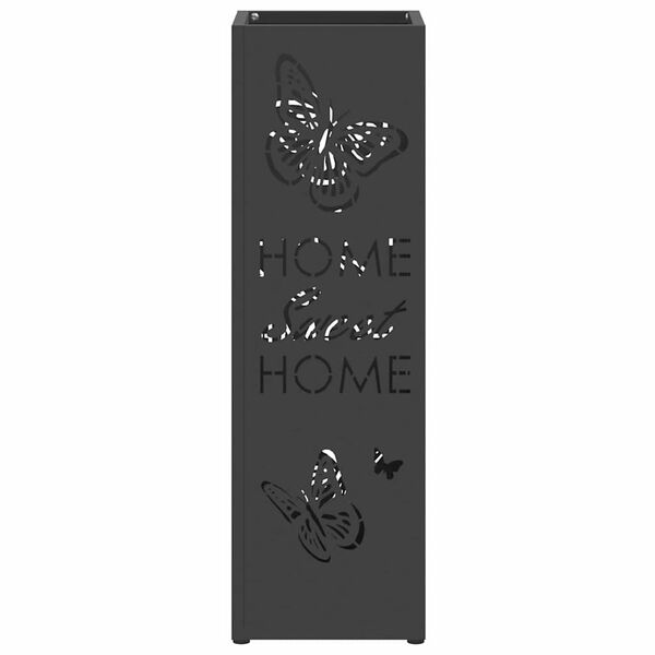 vidaXL Soporte para sombrilla Negro 15.5 x 15.5 x 49 cm Metal