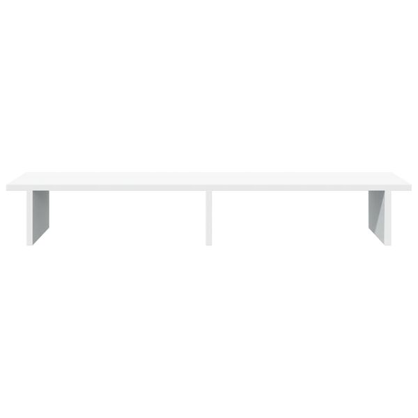 vidaXL Soporte de monitor madera maciza de pino blanco 100x27x15 cm