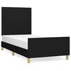 vidaXL Estructura de cama sin colch&oacute;n tela negro 100x200 cm