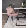 Venture Home Sillas comedor 2 uds Velvet terciopelo negro y rosa