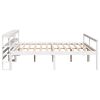 vidaXL Cama personas mayores cabecero madera maciza blanco 200x200 cm