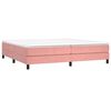 vidaXL Cama box spring con colchón terciopelo rosa 200x200 cm