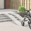 vidaXL Rampa de carga 2 pcs Plateado 222 x 29 x 14 cm Aluminio