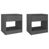 vidaXL Mesitas de noche 2 uds madera maciza de pino gris 40x31x40 cm