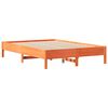 vidaXL Cama sin colch&oacute;n madera maciza de pino marr&oacute;n cera 160x200 cm