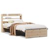 vidaXL Estructura de cama con cabecero madera maciza de pino 90x200 cm