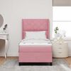 vidaXL Cama tipo Box Spring con colch&oacute;n Rosa 90 x 190 cm Terciopelo