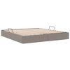 vidaXL Cama con almacenamiento con colch&oacute;n Taup&eacute; 160 x 200 cm tela