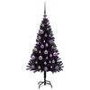 vidaXL &Aacute;rbol de Navidad con 150 LED con soporte Negro 120 cm PVC