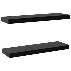 vidaXL Estantes flotantes de pared 2 unidades negro 60x20x3,8 cm