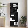 vidaXL Estante de libros Roble Negro 60 x 24 x 176 cm
