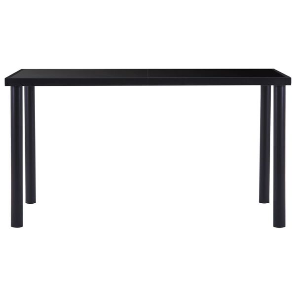 vidaXL Juego de comedor 5 piezas cuero sint&eacute;tico negro