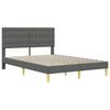 vidaXL Estructura de cama con colch&oacute;n Gris oscuro 120 x 190 cm tela