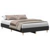 vidaXL Estructura de cama sin colch&oacute;n negra 135x190 cm madera