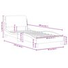 vidaXL Estructura de cama Dover cuero sint&eacute;tico marr&oacute;n 80x200 cm