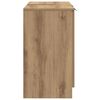 vidaXL Gabinete de Ba&ntilde;o con puerta Roble artesanal 64,5 x 33,5 x 59 cm
