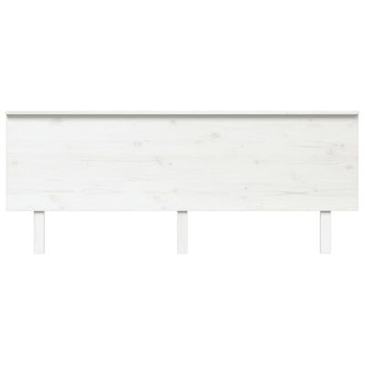 vidaXL Cabecero de cama madera maciza de pino blanco 204x6x82,5 cm