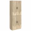 vidaXL Juego de armarios 2 uds. Roble Sonoma Madera de ingenier&iacute;a