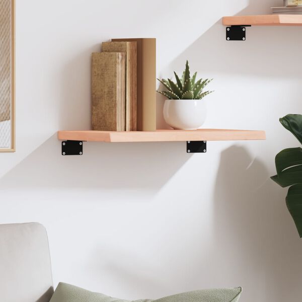 vidaXL Estante de pared madera maciza de roble sin tratar 40x20x2 cm
